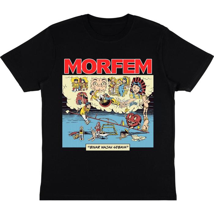 [COD]KAOS MORFEM - BINAR WAJAH SEBAYA | T-SHIRT BAND MORFEM | KAOS BAJU BAND HITAM PRIA MORFEM