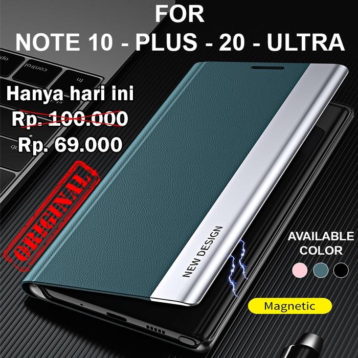 FLIP COVER MAGNET case Samsung Galaxy Note 10 - Plus - 20 - Ultra softcase casing hp leather stand k
