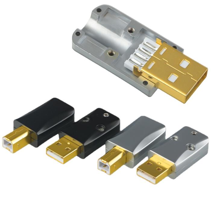 USB 2.0 Data Cable Connector HiFi Audio USB A To USB B Jack Tail