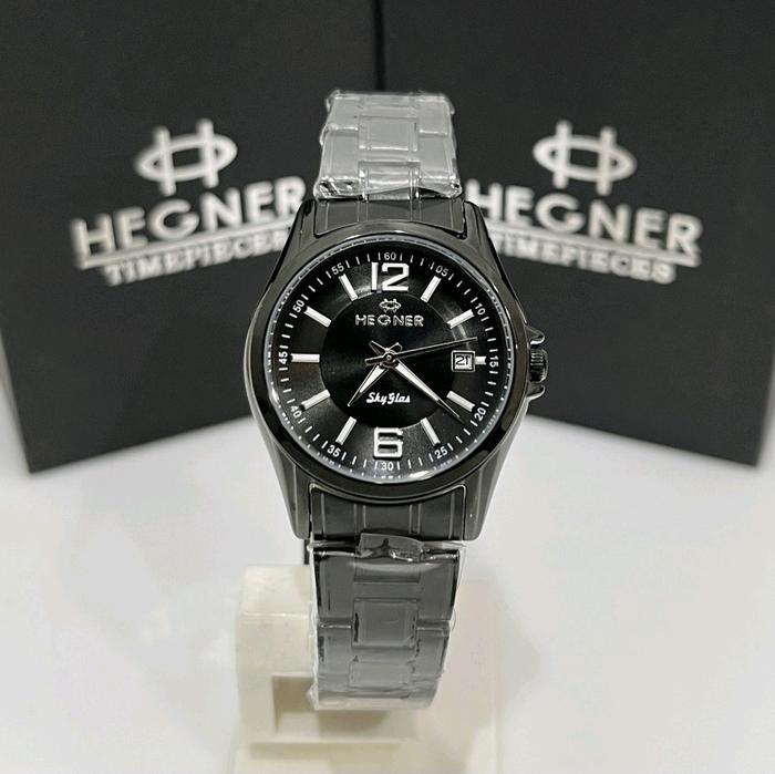 JAM TANGAN WANITA HEGNER HW 1295L BLACK ORIGINAL