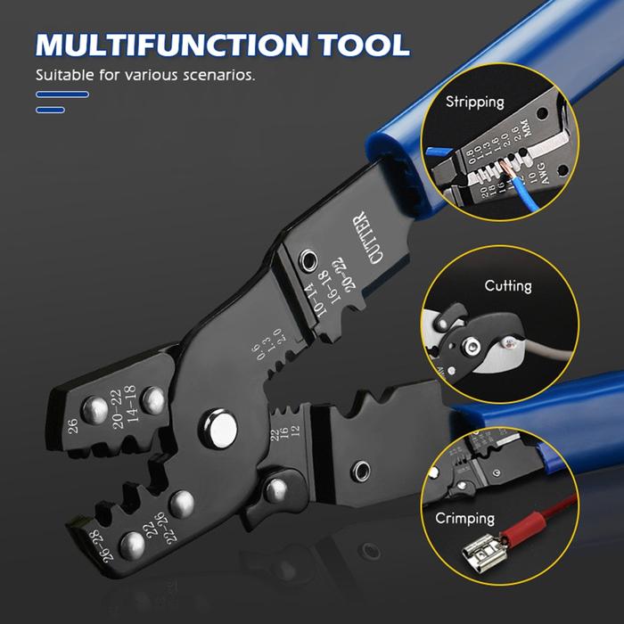 Coofari Lte-202B Tang Potong Kabel Multifungsi Crimping Skun Kabel Wire