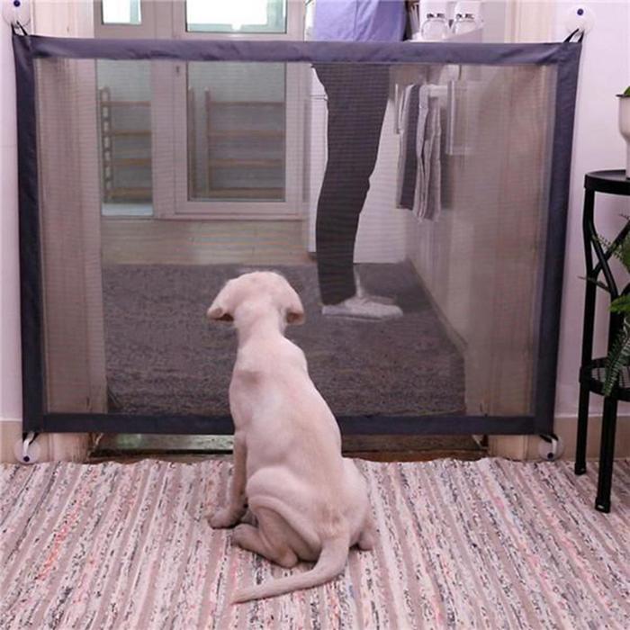 Portable Pet Barrier Fences Folding Breathable Mesh Dog Gate Pet
