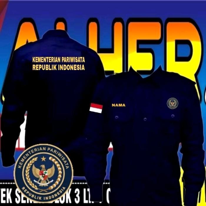 kemeja KEMENTERIAN pariwisata baju KEMENTERIAN pariwisata seragam kementerian pariwisata Pdh KEMENTE