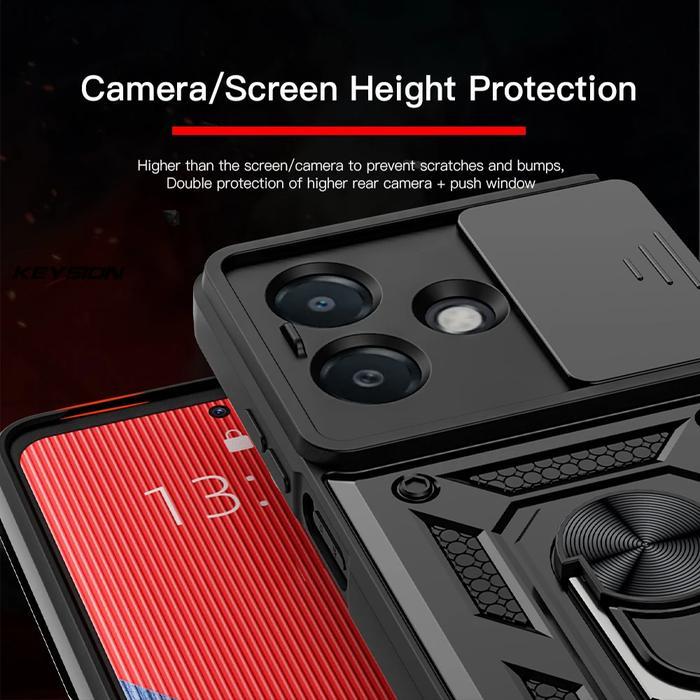 [HANYA CASING !] Phone Case Compatible With Case OPPO A3 5G / A3X / A3 PRO Military Case Armor Slide