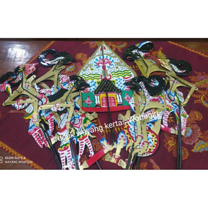 Paket 5 wayang kertas murah , Anoman,Arjuna, Krisna,gunung, Wisanggeni, Abimanyu,,dsb ukuran standar