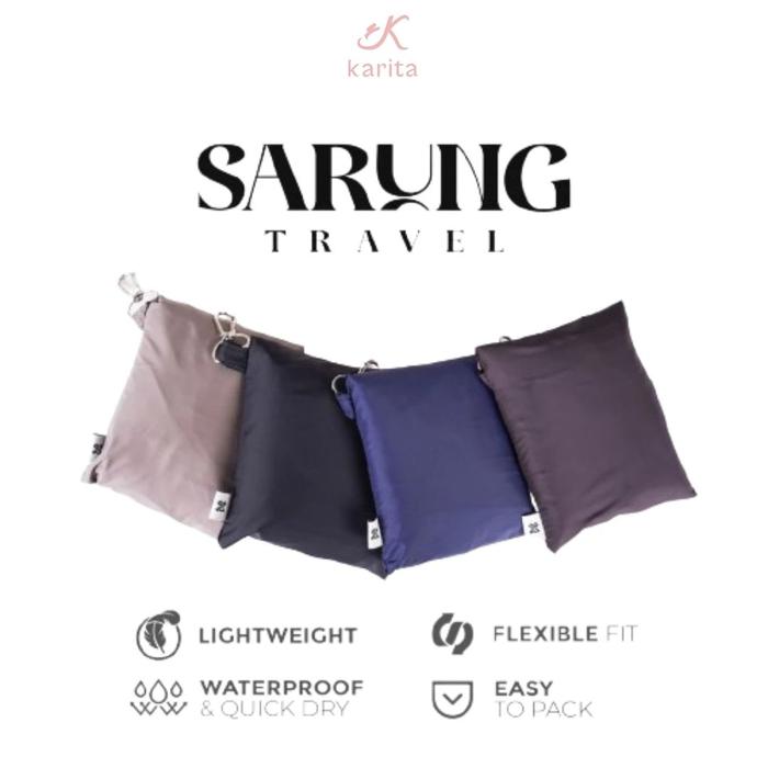 Karita - Zafi Sarung Pria Travel Polos Waterproof Bahan Parasut Korea Premium Ukuran 108 x 74 cm Hit