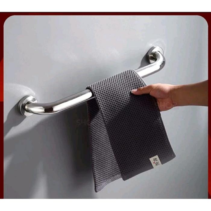 Handle Kamar Mandi Pegangan Pintu Kaca Tangga Bathtub Stainless Steel