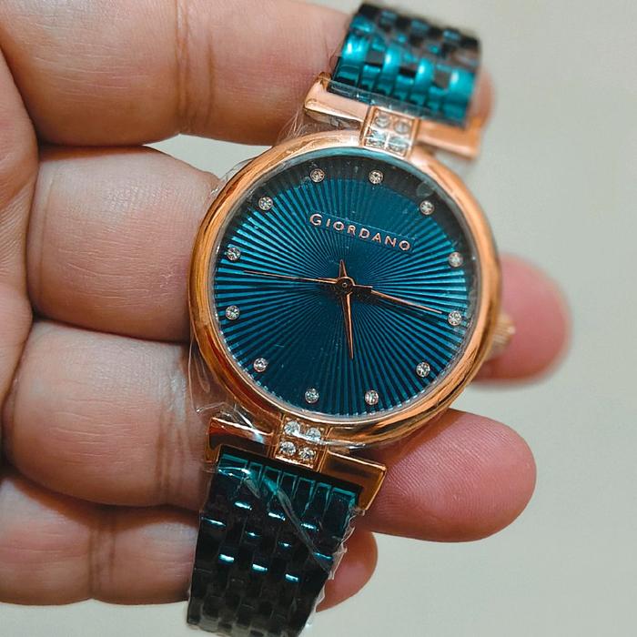 ORIGINAL GIORDANO BLUE JAM TANGAN WANITA CEWEK BEKAS SEKEN SECOND ORIGINAL GIORDANO BLUE