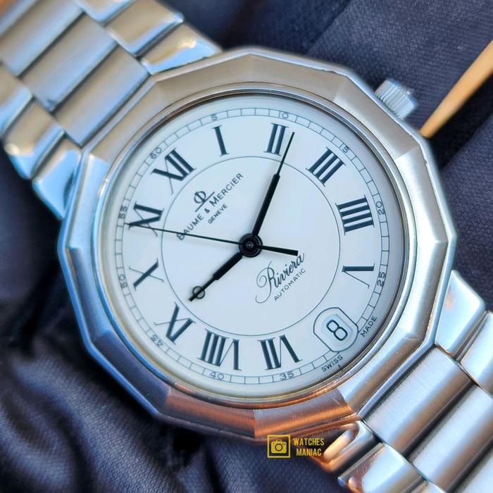 Jam Tangan Super Rare Original Baume Mercier Riviera Slim Case Automatic Swiss Made