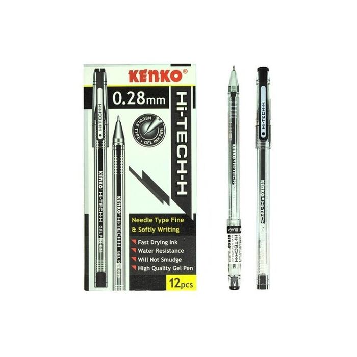 [ PACK ] Pulpen Gel / Gel Pen 0.28 mm - Kenko Hi-Tech MURAH