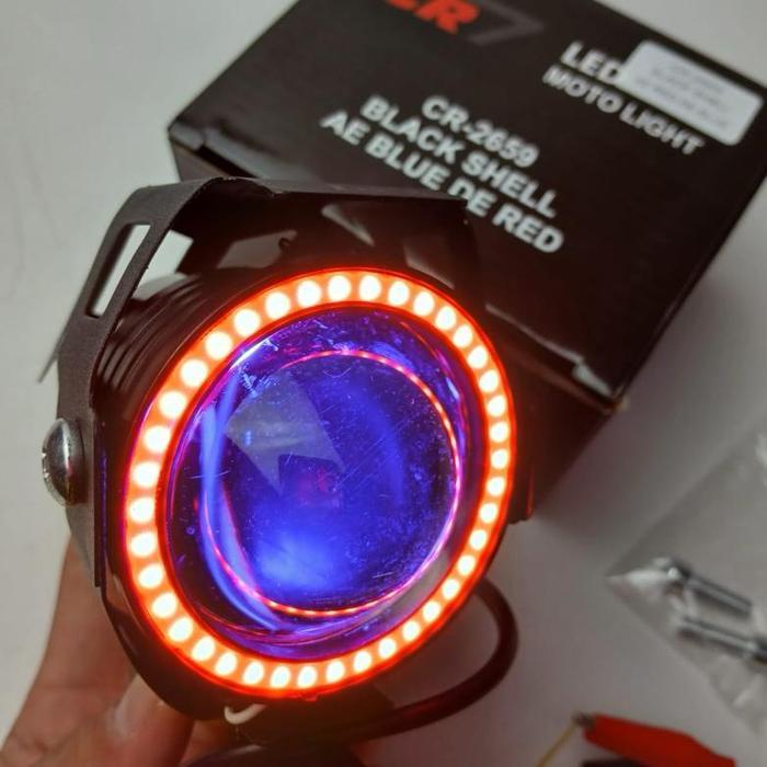 LAMPU TEMBAK SOROT LED CREE U7 TRANSFORMER PROJECTOR PROJIE CR7 PLUS ANGEL EYE DEVIL EYE