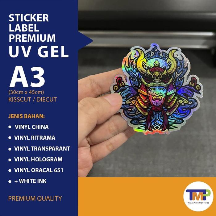 Sticker Label Premium UV Gel A3