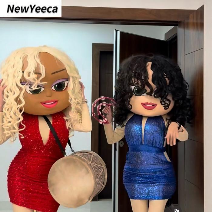 New Stripper Mascot Costume Supermodel Barbie Doll Cosplay Suit Masquerade Carnival Adult Party Adve
