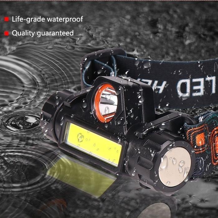 (SENTER POWER) SENTER POWER KEPALA LED CAS XPE SUPER TERANG MURAH HEADLAMP COB RECHARGEABLE PLUS MAG