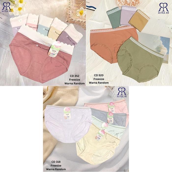 Oimio CD Wanita Fashion Soft Comfort | Celana Dalam Wanita Dewasa Freesize Lembut dan Nyaman Pastel