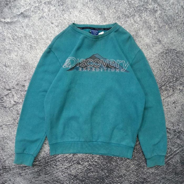 Jaket crewneck pria DISCOVERY EXPEDITION big logo casual murah size m