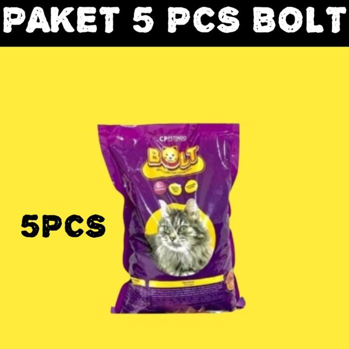 Makanan kucing Bolt 5 Pcs /dryfood Bolt Cat food