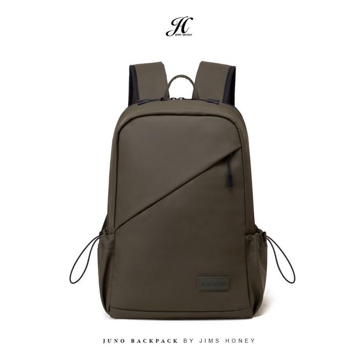 JIMS HONEY TAS RANSEL UNISEX JUNO BACKPACK READY SURABAYA BISA COD Kulit PU Polos Hitam Navy