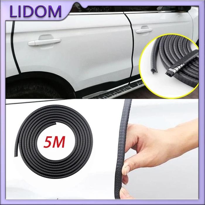 5M Karet Pintu Mobil Tebal Anti Gores Trim Door Guard Steel PVC List Pelindung Pintu Mobil Universal
