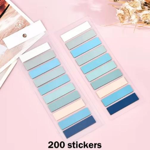 200 Lembar Simple Minimalist Sticky Notes Aesthetic Memo Label Catatan Pembatas Buku Gwiyeo - F