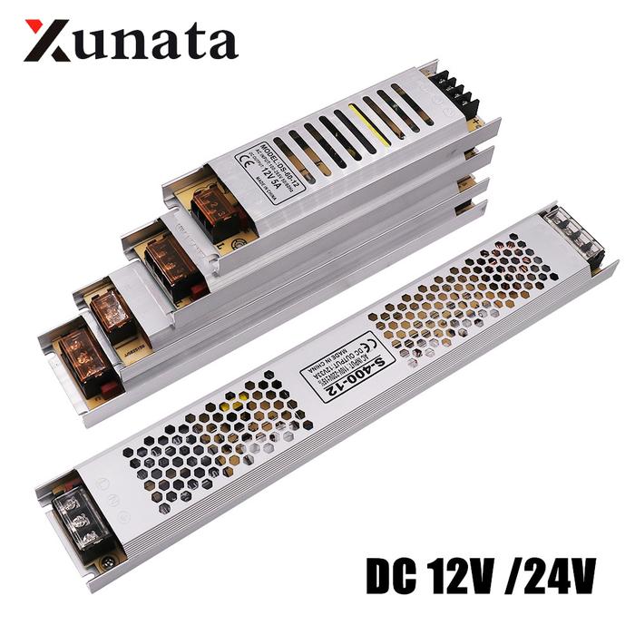 Ultra Thin LED Power Supply DC 12V 24V Lighting Transformers 25W 60W