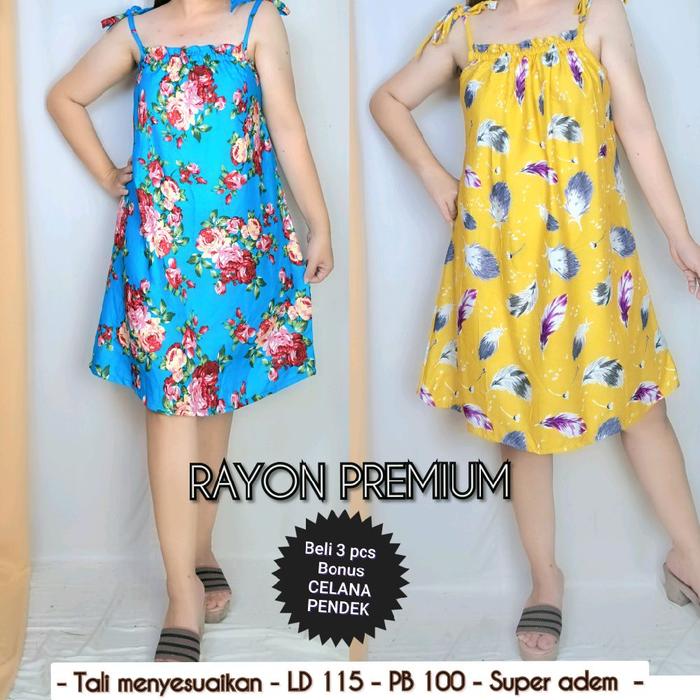 Daster Sexy Kutungan Yukensi Pendek dengan Tali Bahu untuk Wanita - Dress Tidur