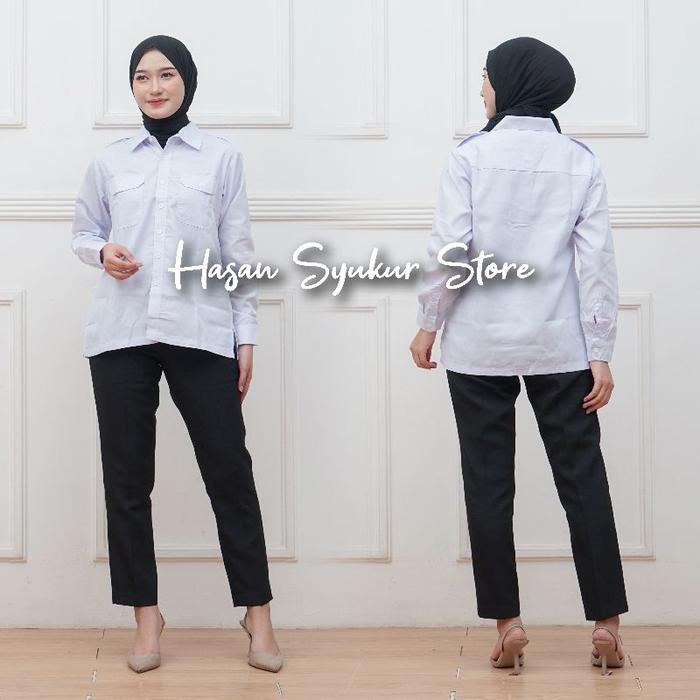 baju PDH putih pangkat ASN kemeja putih PPPK baju putih PPPK kemeja putih ASN kemeja panjang putih k