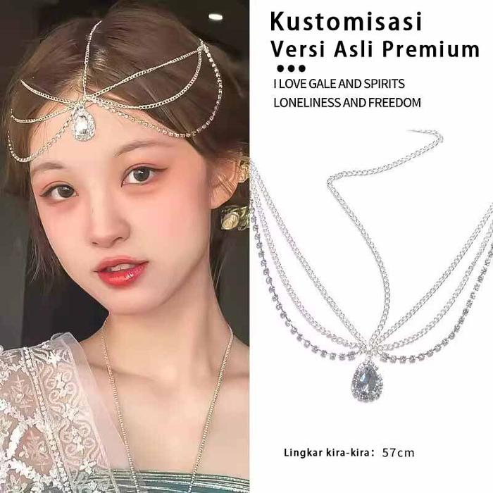 Aksesori Dahi Rumbai Mutiara, Gaya Eksotis & China untuk Foto