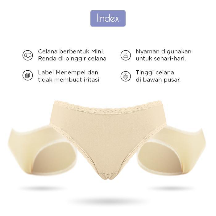 Lindex Panty Mini 63 - Celana Dalam Wanita Isi 3 Pcs Berkualitas Sale #Gratisongkir