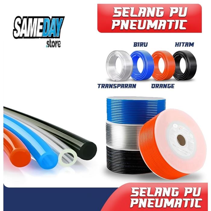 SELANG ANGIN PNEUMATIC PU HOSE SELANG POLYURETHANE Kompresor 8x5mm 6x4mm