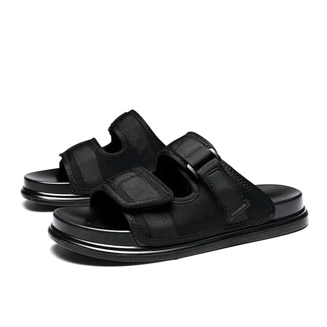 sandal platfrom pria eudora Shoes hitam Karet