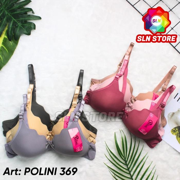 Ready Stok Bra Remaja / Bh Perempuan Lucu Polini Tanpa Kawat Push Up Cup Kecil Store.Id