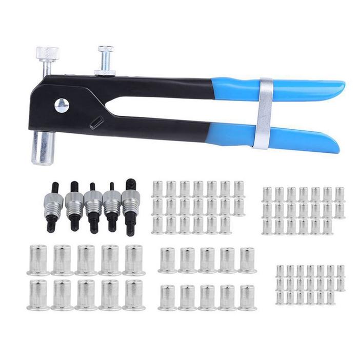 86Pcs Threaded Nut Riveter Insert Tool Riveter Rivnut Nutsert Kit nut