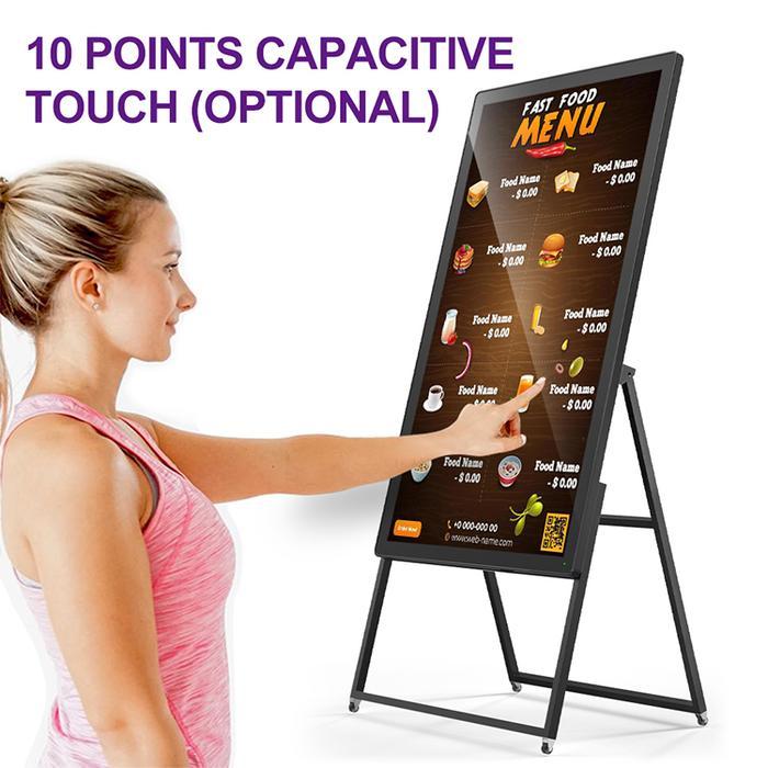 55 Inch Indoor Floor Standing Vertical Ultra Thin Movable Portable Android Digital Signage Display S