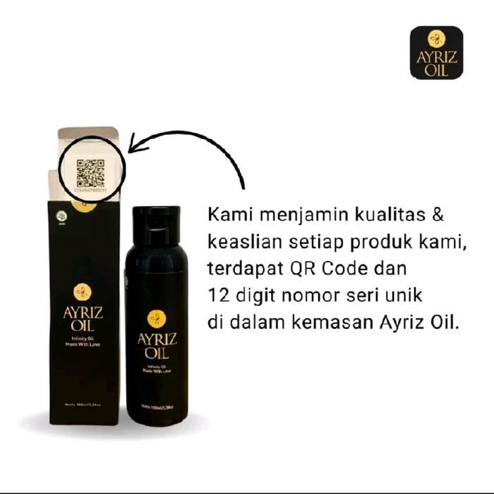 AYRIZ INFINITY OIL TRAVEL SIZE 100ML MINYAK TERAPI BALUR
