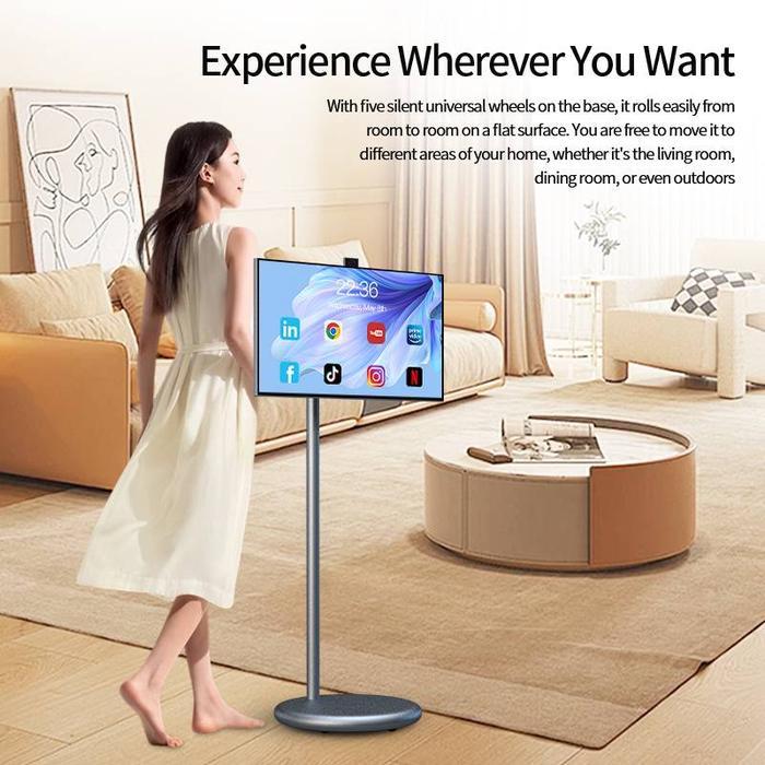 27/32 Inch Smart Portable Tv Display Android 15 Indoor Touch Screen Lcd Monitor Portable Digital Sig