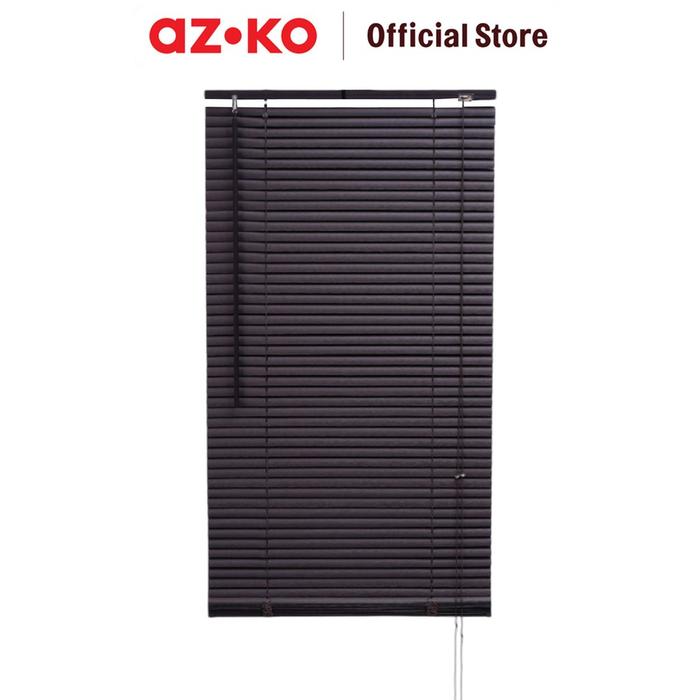 AZKO Forhom 60X180 cm Venetian Blind 25 mm - Cokelat Ebony Tirai Penutup Kerai Hordeng Venetian Peng
