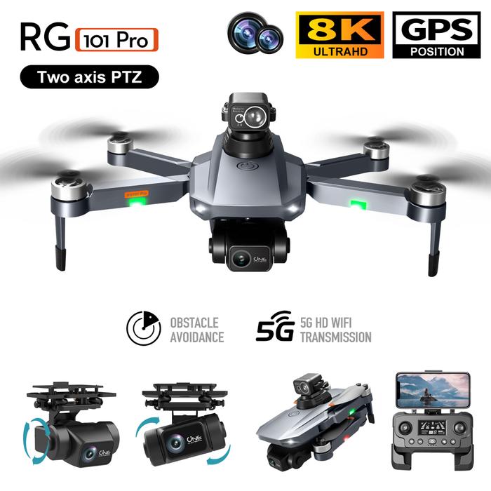 RG101 Pro Drone 2-axis Gimbal 360° Obstacle Avoidance HD Dual Camera