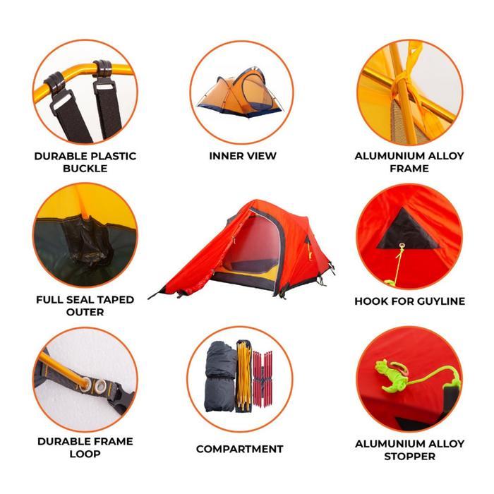 Eiger - Tenda Hillman Tour 2 - Tenda Camping Dome Kapasitas 2 Person - Tenda Double Layer - Tenda