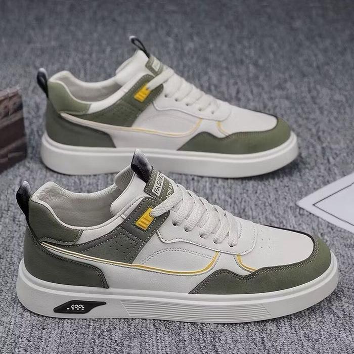 Sepatu Kulit Import Terbaru Snekers Olahraga Running Shoes Pria New Model Kasual Fashion Men's Sport