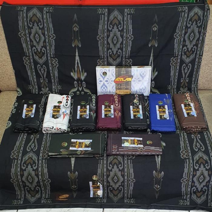 Atlas Idaman Harmoni Kembang 555 BHS Sarung Muslim Dewasa Kain Tenun Katun Sutra Grosir Promo Ramadh