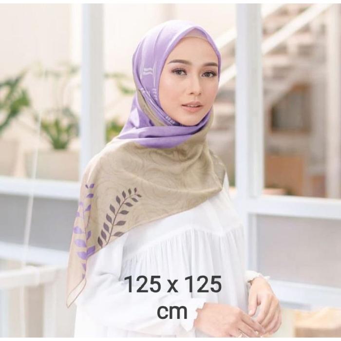 HIJAB / SYARI ZIYAMAA LILAC / / KERUDUNG VOAL MOTIF / SEGI EMPAT VOAL / JILBAB TERBARU / LASER CUT /