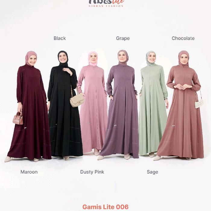 Gamis Nibras Gamis hitam Nibras lite 06