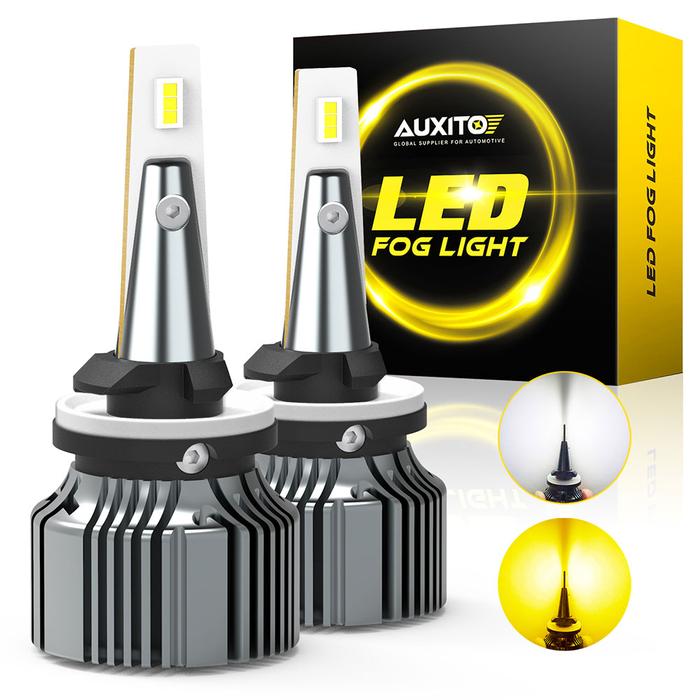 AUXITO 2x 880 LED Canbus Fog Light Bulbs H27 881 LED Yellow 3000K