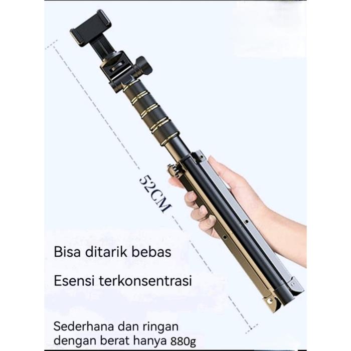 Tripod Handphone 2,1 Meter Full Besi Plus Mini Ball Head Holder Tripod Hp Kamera Live Streaming