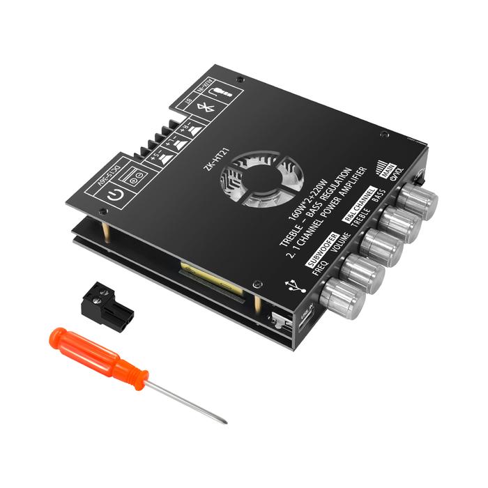 Bluetooth Power Amplifier Board with Subwoofer 2.1 Channel
