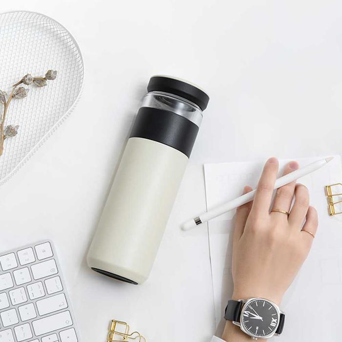 Home Botol Minum Thermos Penyaring Teh Tea Infuser 520ml BO133