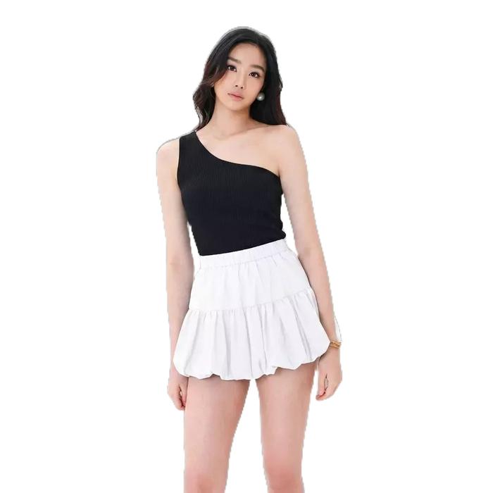 ROK ODETTE PENDEK WANITA BALON CAKE MINI SKIRT BASIC KOREAN STYLE