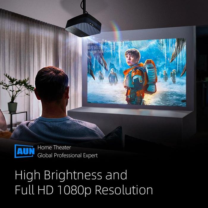 AUN Z5 Proyektor LED 1080P Full HD Theater Android 9 TV MINI Beamer
