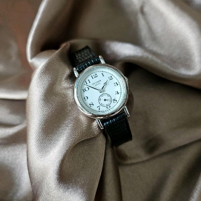 SEIKO LEAGUE SUB SECOND BREGUET SILVER PLATED BEZEL QUARTZ PREMIUM LEATHER HANDMADE JDM LADIES ORI J
